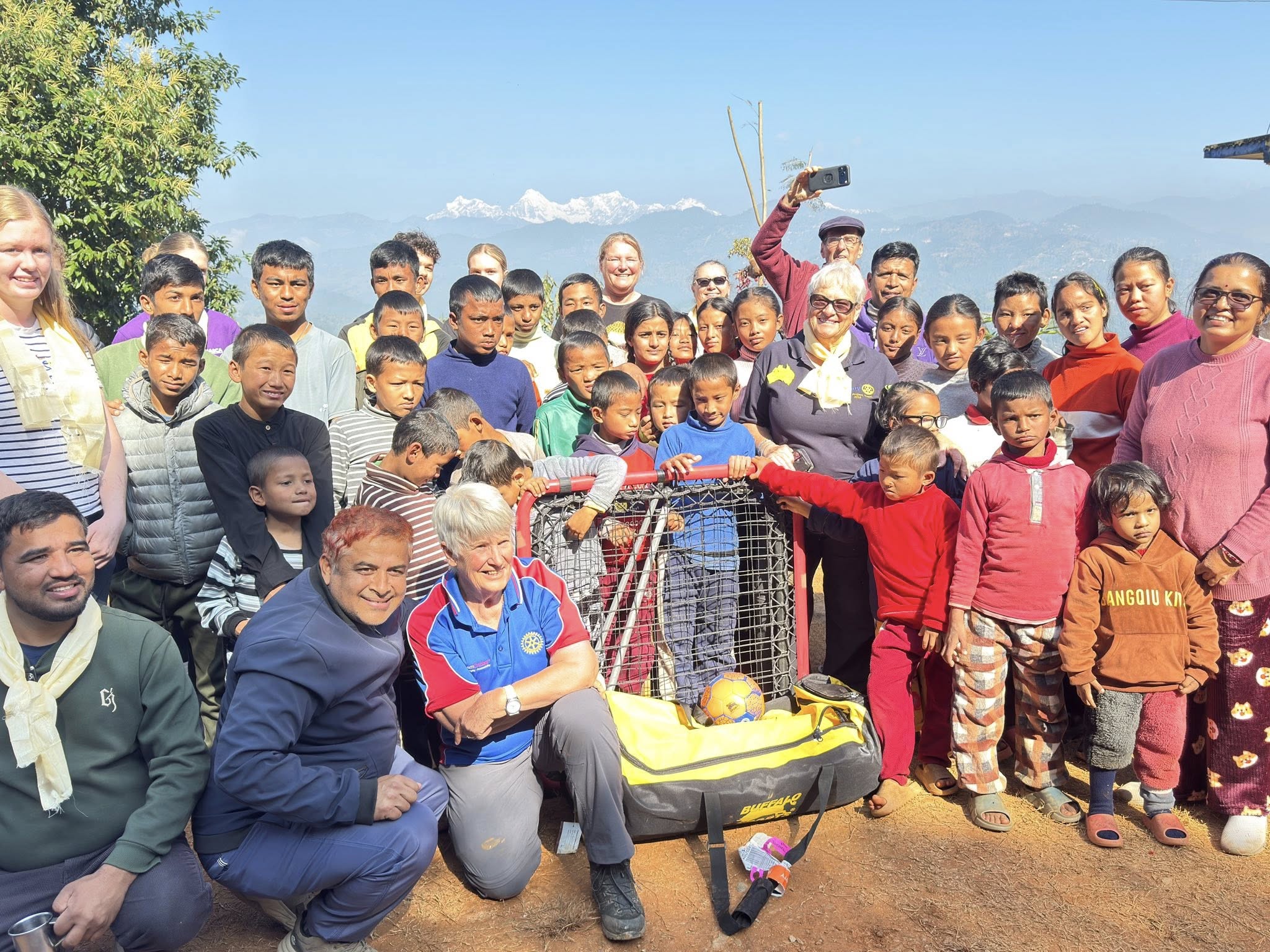 Cricket materials, warm clothes, and stationery items were handed over to Swabalambi Basic School