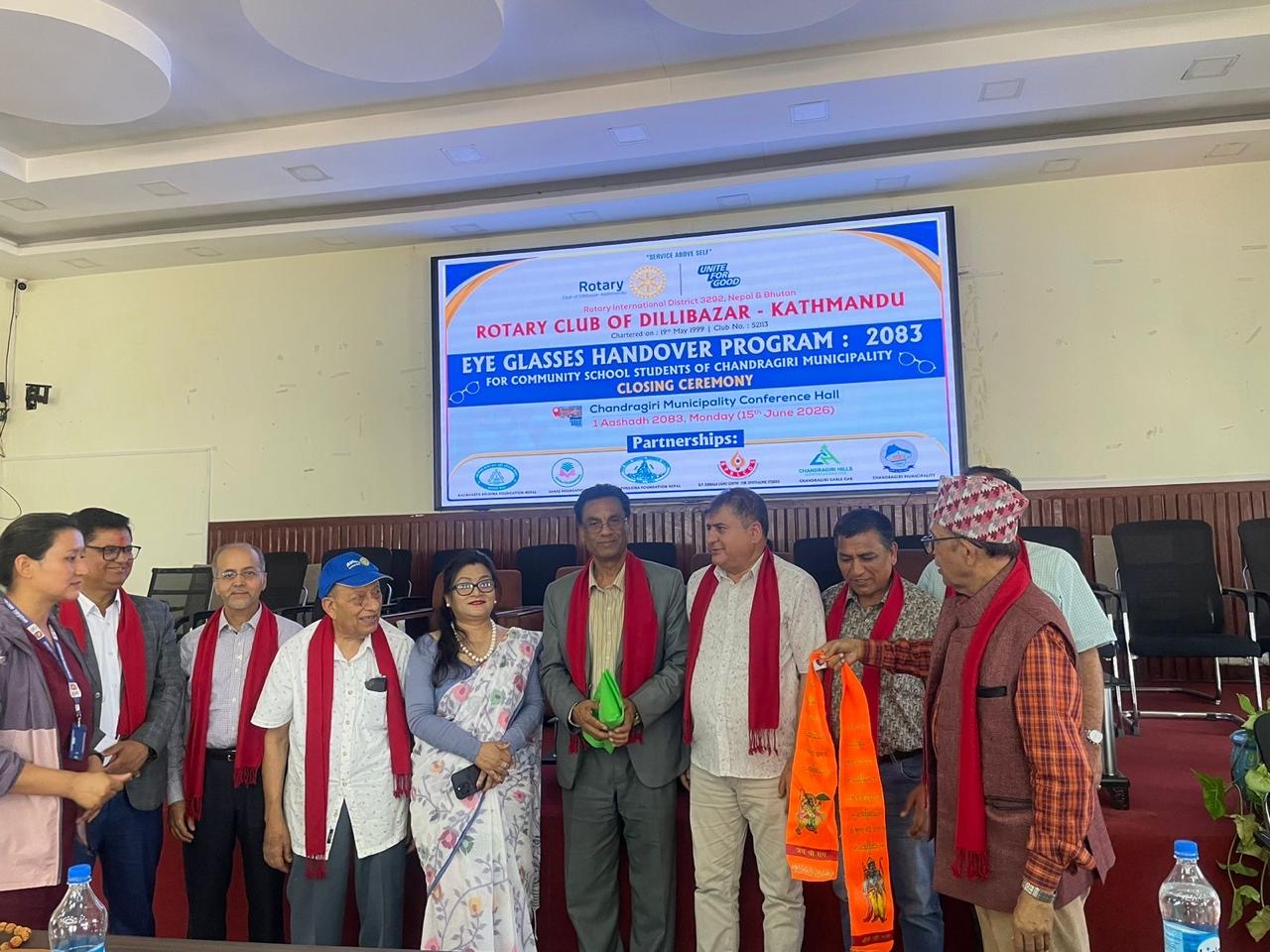 Eyeglass distribution and Eye Health Camp Closing Program
