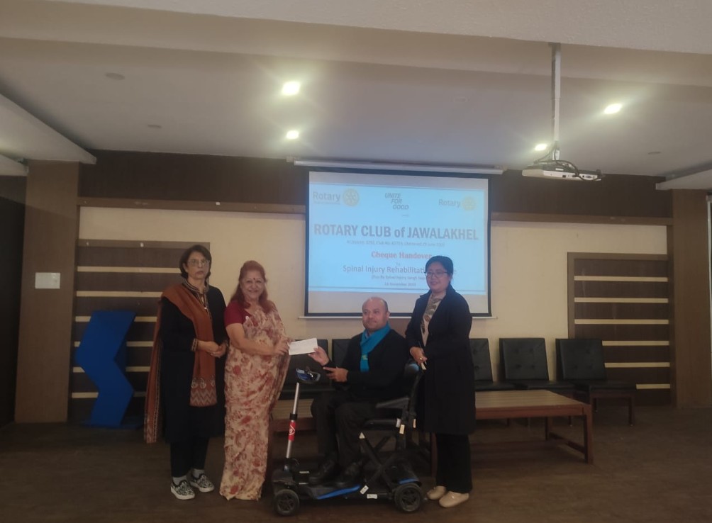 Donation at Spinal Injury Rehabilitation Center