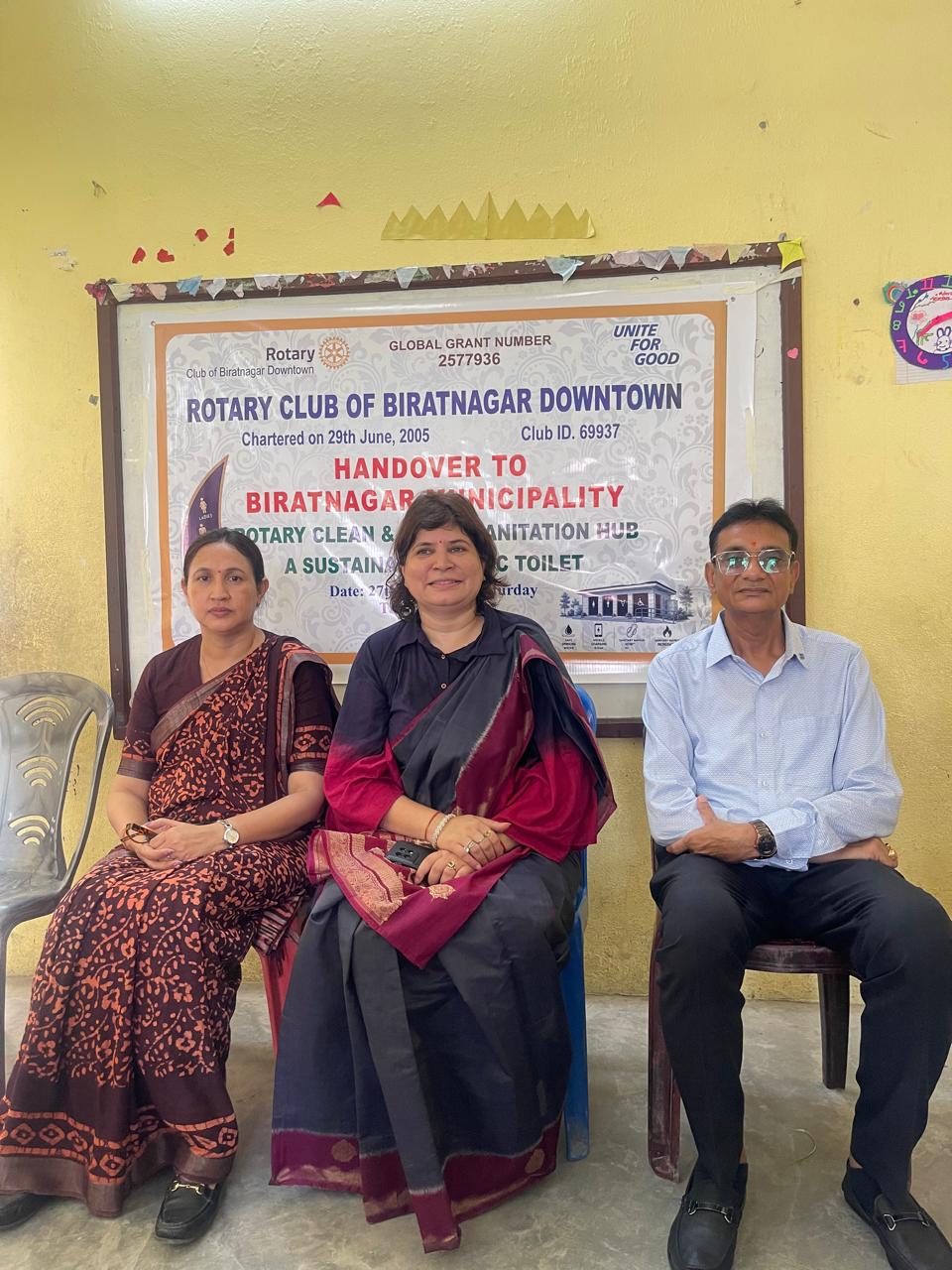 Handover program of GG2577936  Rotary Clean &Green Sanitation Hub-