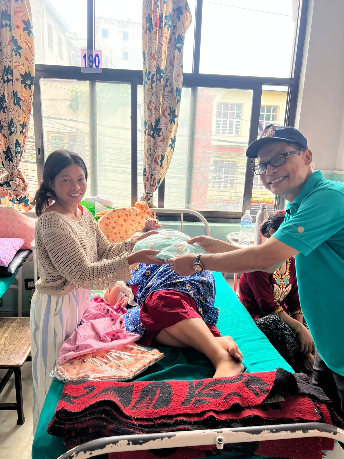 Warm cloth support to Newborn child at Prashutigriha, Paropakar Maternity and Women's Hospital