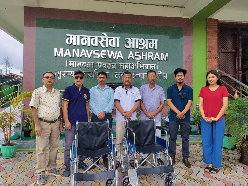 1st August 2025 - Rotary Club distributes wheelchairs