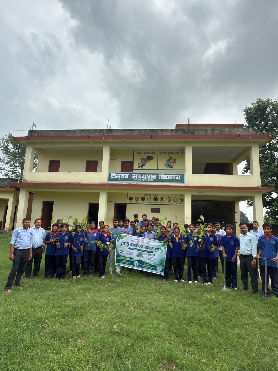 Tree Plantation at Tribhuwan Secondary School